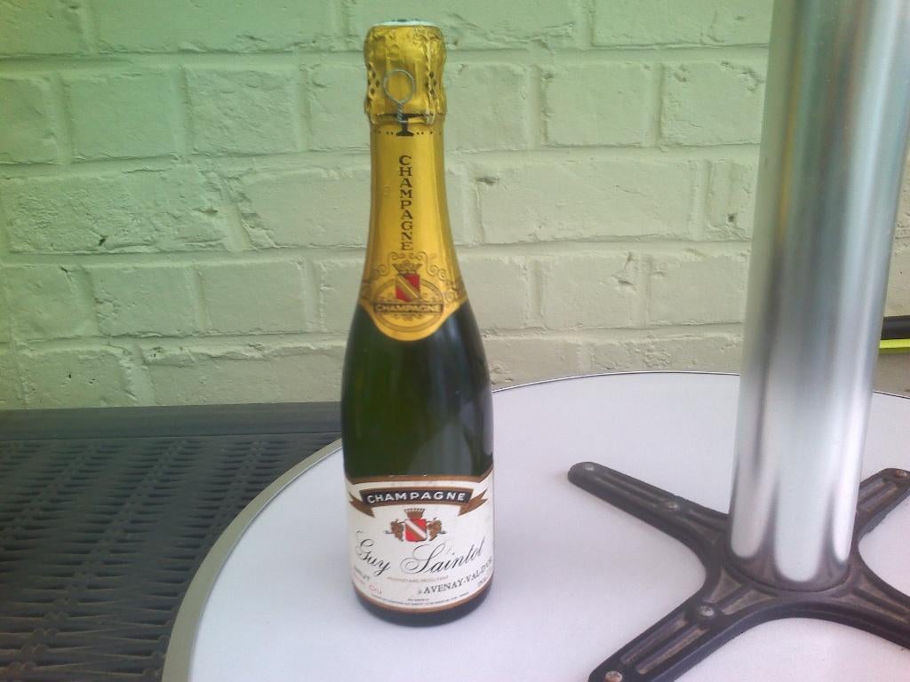 Flesje(37,5cl)champagne Guy Saintot., Verzamelen, Wijnen, Frankrijk, Nieuw, Ophalen of Verzenden, Champagne