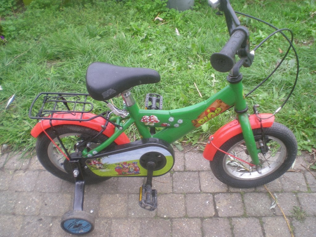 Kinderfiets Plop 12 inch, Ophalen, Zo goed als nieuw, Zijwieltjes