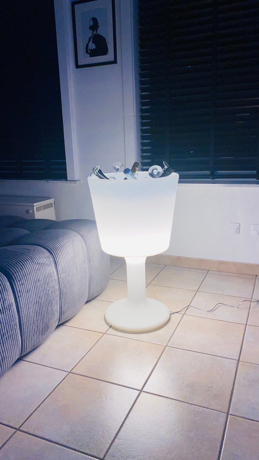 Slide design champagne cooler LIGHT DRINK, Verzamelen, Ophalen, Zo goed als nieuw, Champagne