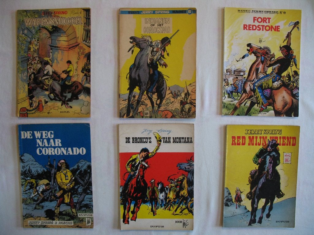 Jerry Spring , 8 stuks, 7x 1ste druk, Meerdere stripboeken, Ophalen of Verzenden