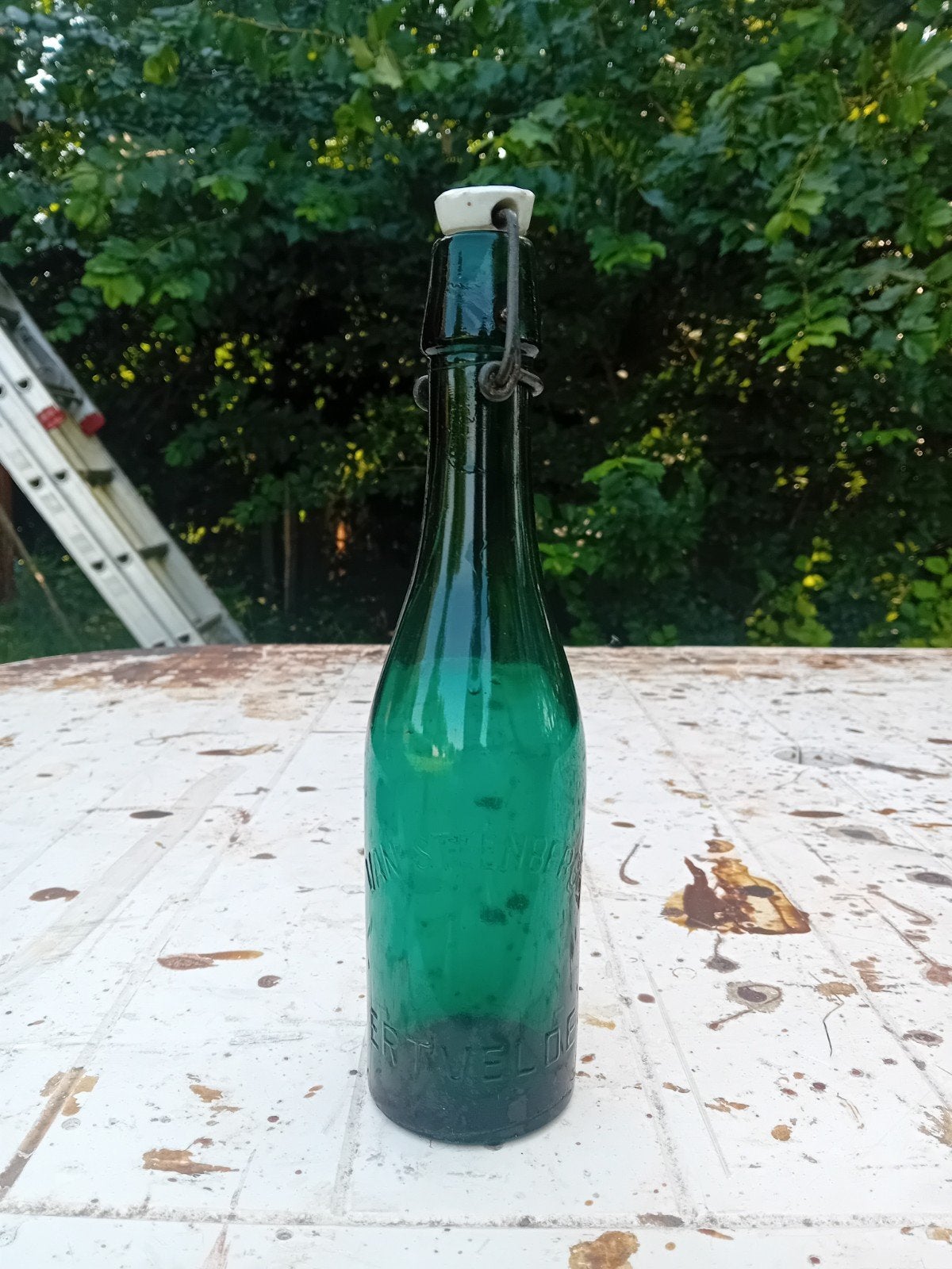 Oude vintage bierfles brouwerij Van Steenberge Ertvelde, Verzamelen, Biermerken, Ophalen of Verzenden