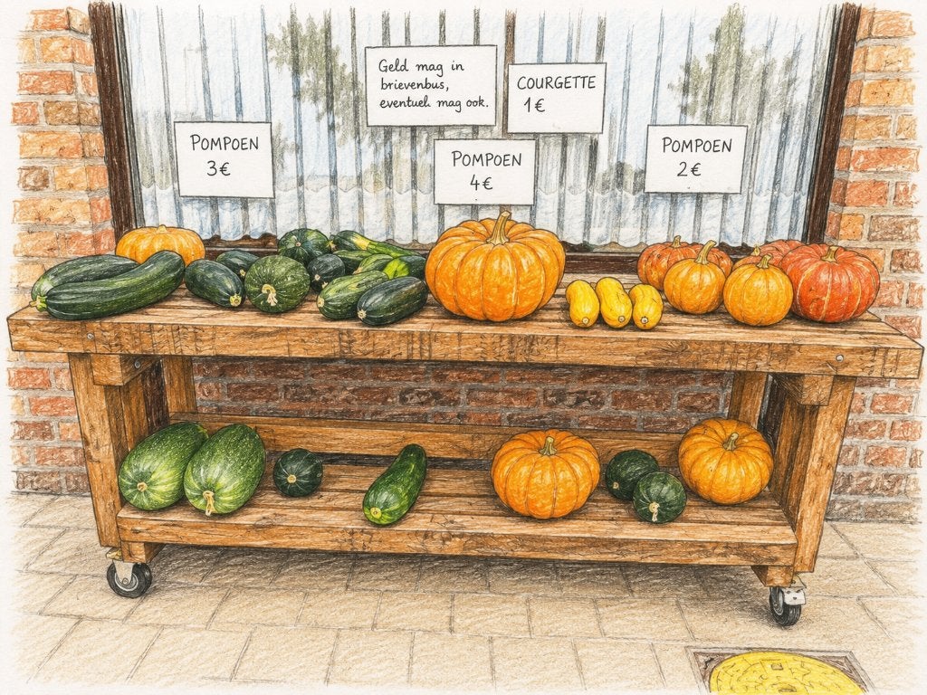 Pompoenen en courgettes, Diversen, Ophalen