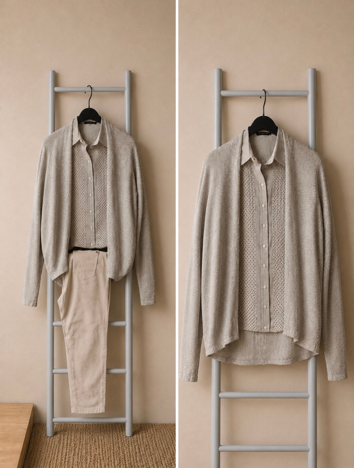 RIVER WOODS grijs hemd en vest met Gratis broek maat Smal, Ophalen of Verzenden, Gedragen, Maat 36 (S), Grijs