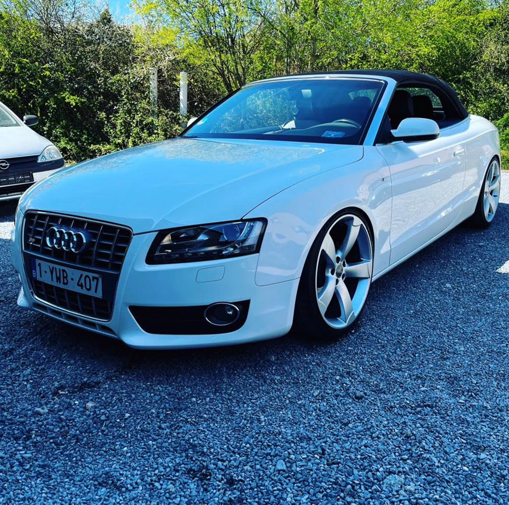 Audi A5 cabriolet blanche, Euro 5, Cabriolet, Boîte manuelle, Noir