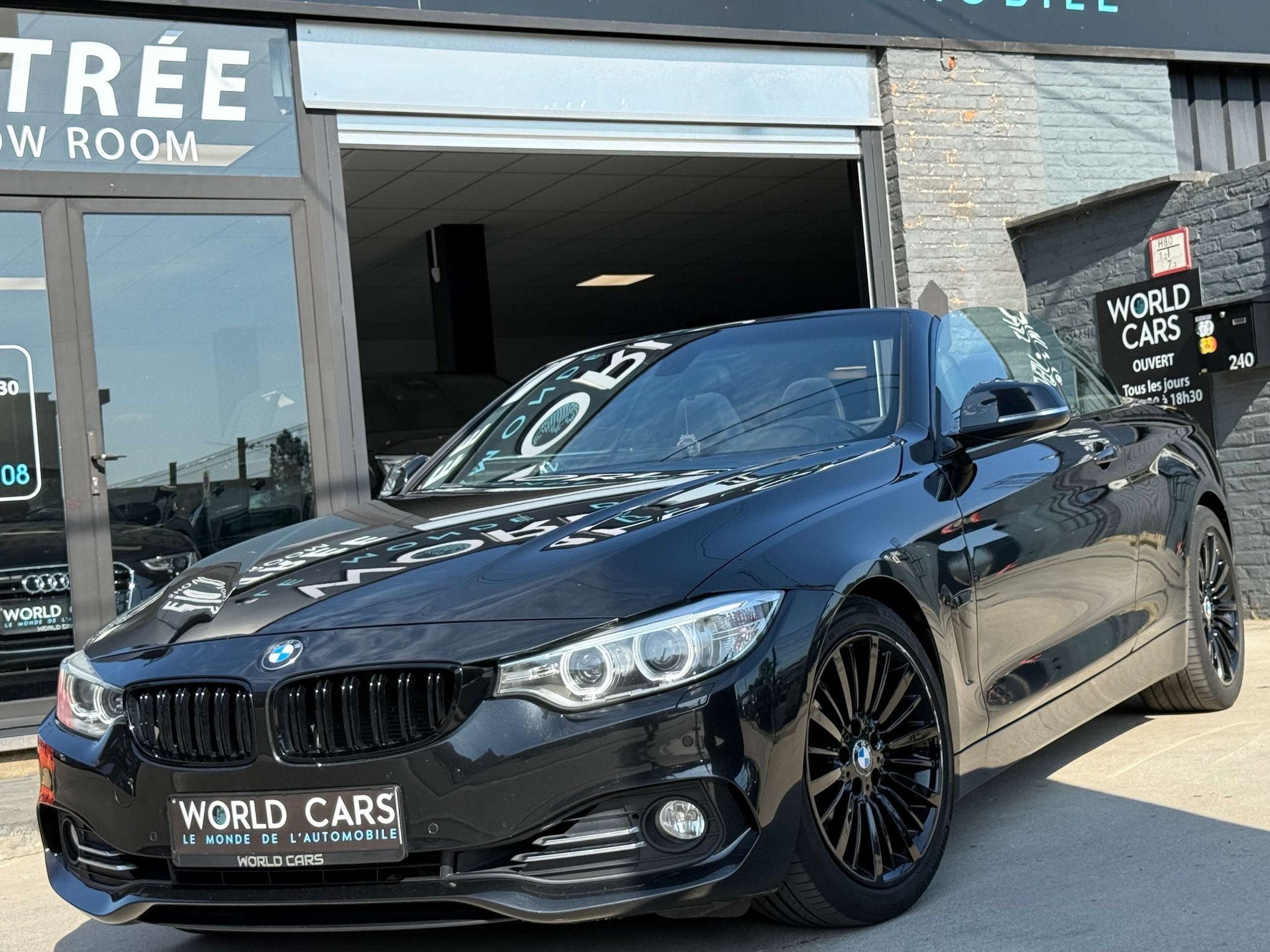 BMW 4 Serie 428 iA Cabrio LUXURY FULL BLACK - NAVIGATION - K, Auto's, BMW, Automaat, Achterwielaandrijving, Gebruikt, 4 cilinders