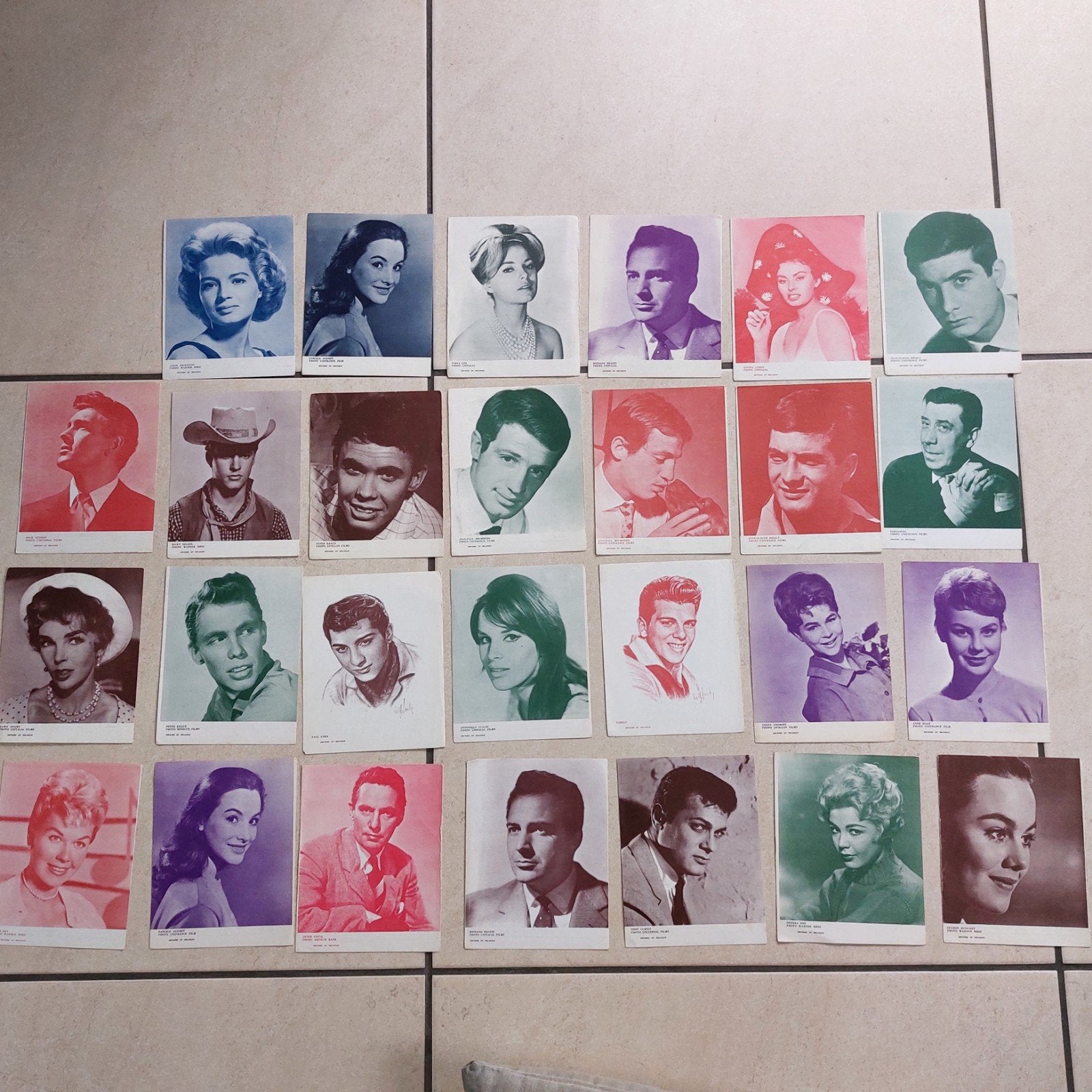 lot fotokaarten filmsterren (12x15 cm), Ophalen of Verzenden