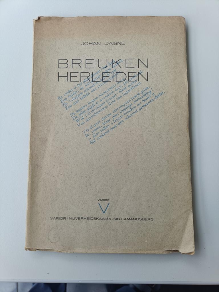 Johan Daisne Breuken Herleiden 1ste druk gesigneerd, Enlèvement ou Envoi