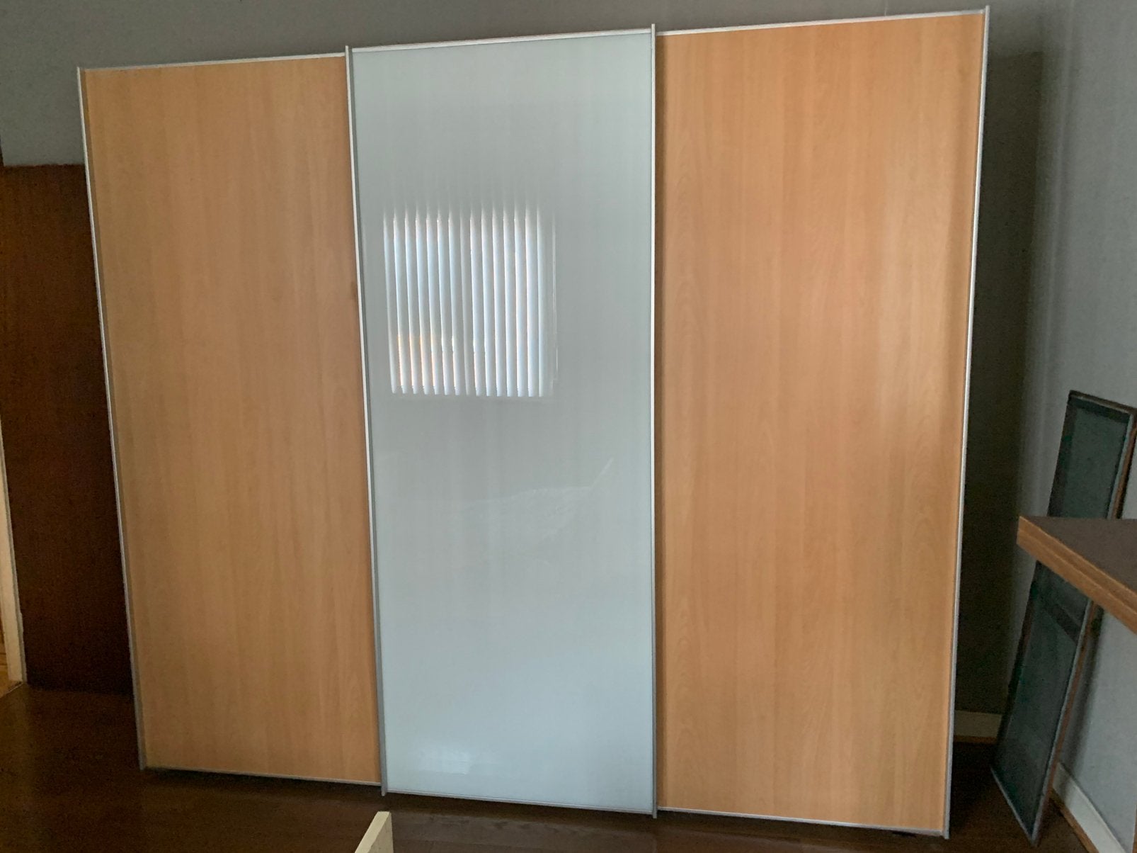 Grote kleerkast met schuifdeuren, Huis en Inrichting, Ophalen, Gebruikt, 200 cm of meer, Meerdere deuren