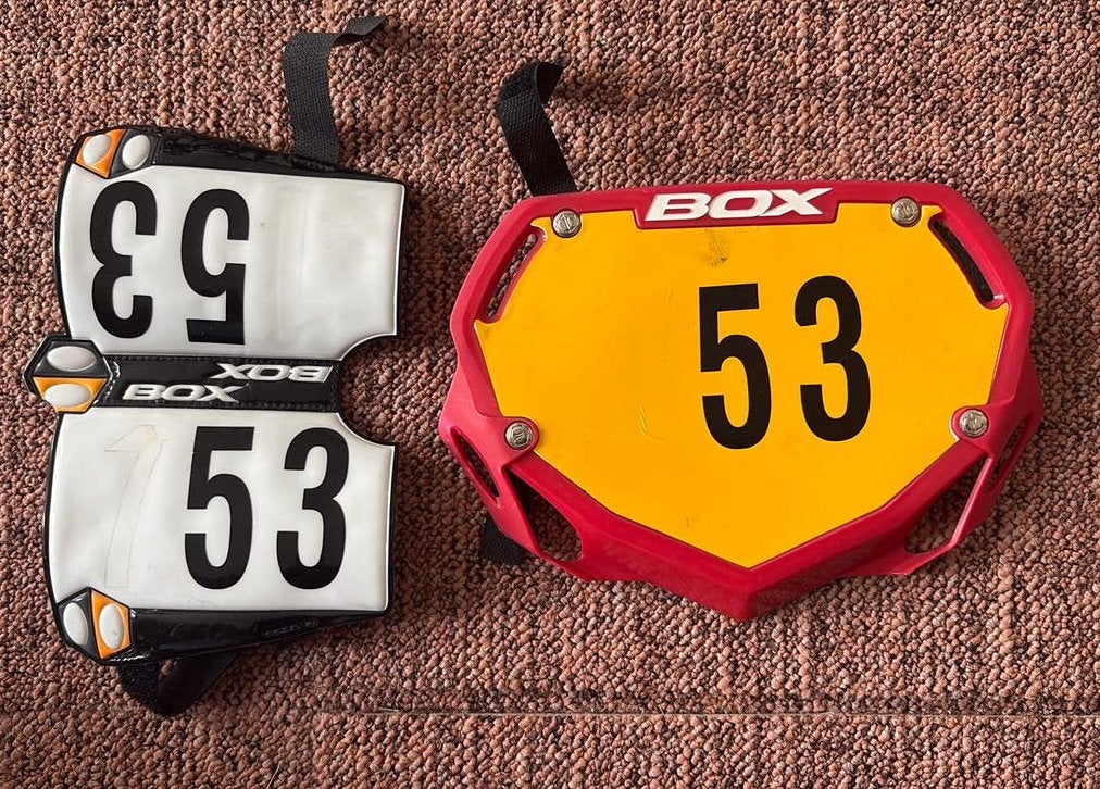 Bmx stuurbord + zijnummerbord, Ophalen of Verzenden, Zo goed als nieuw
