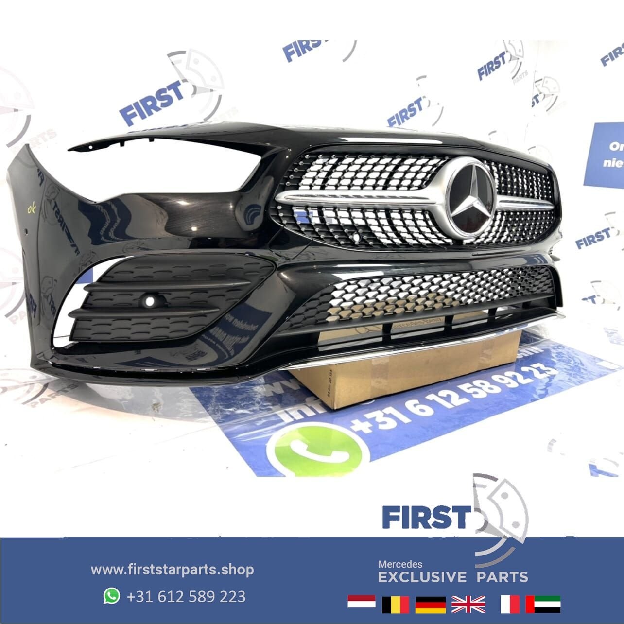 W118 C118 X118 CLA AMG BUMPER ZWART VOORBUMPER + DIAMOND GRI, Utilisé, -, Avant, -