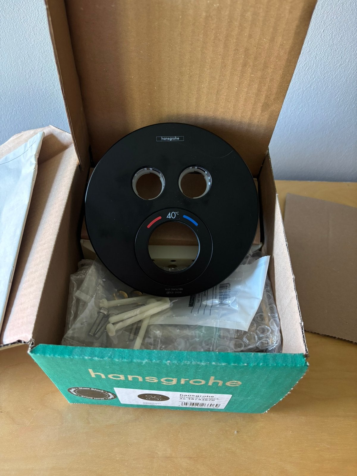 Hansgrohe thermostat de douche encastré noir(iBox non inclus, Ophalen of Verzenden, Nieuw, Douche