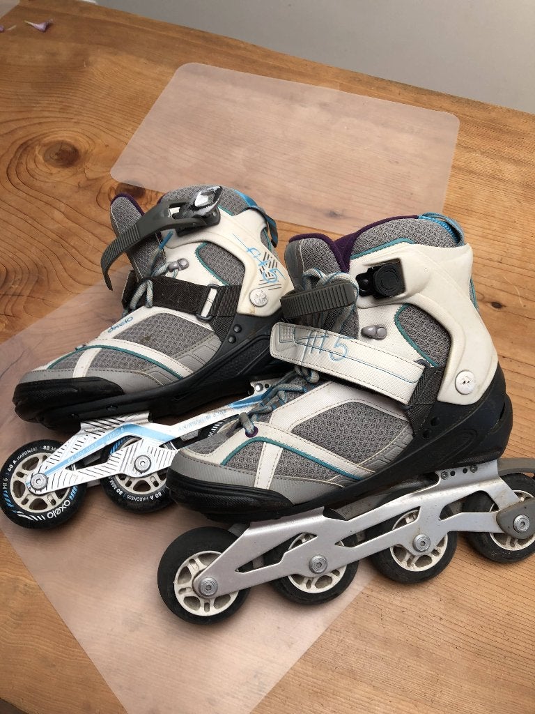 Rollerskates Oxelo maat 40, Sport en Fitness, Skeelers, Gebruikt, Kinderen, Inline skates 4 wielen, Ophalen