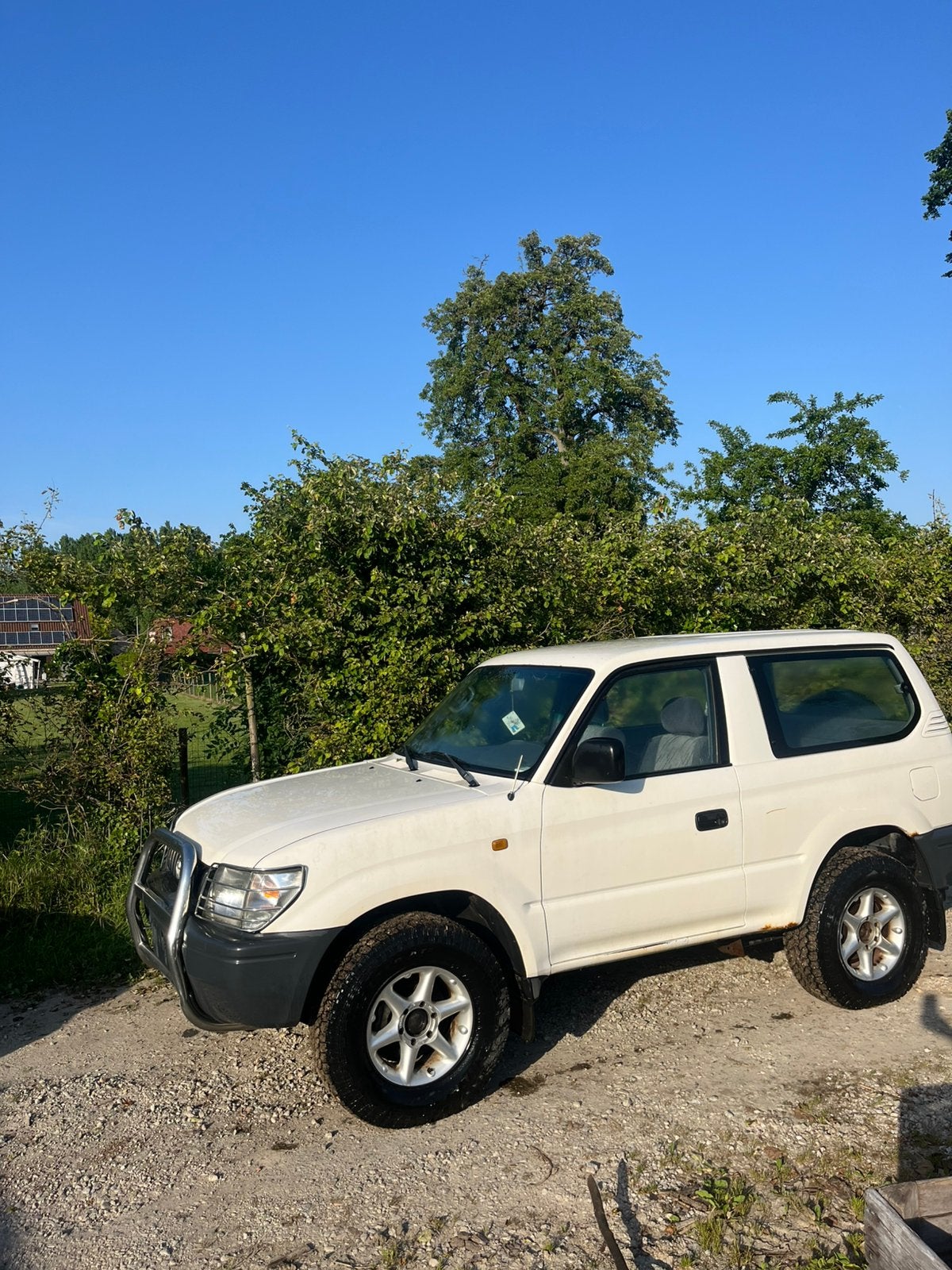 Toyota landcruiser, Stof, 4 cilinders, Wit, Grijs