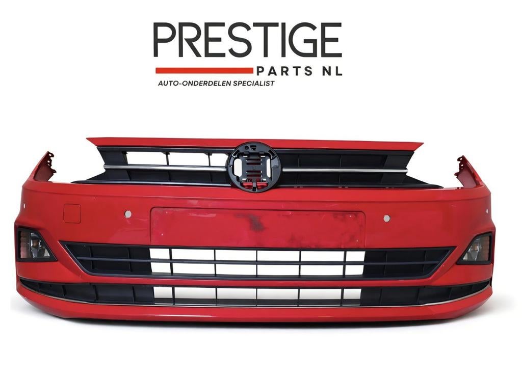 Voorbumper VW Polo 2G AW 4xPDC Bumper bj.2017-2022 ORGINEEL, Volkswagen, -, Origine de la pièce connue, Utilisé
