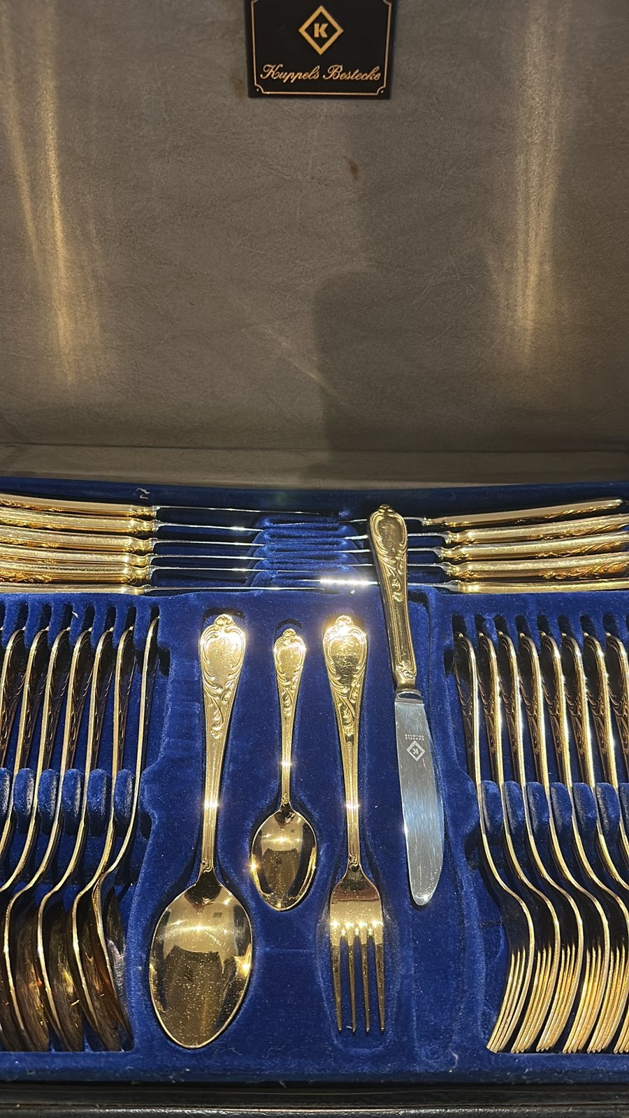 Gouden verguld bestek 200 euro weinig gebruikt, Antiek en Kunst, Ophalen