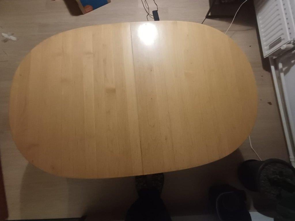 Verlengbare Eettafel + 4 Spijlenstoelen (4-6 pers.), Huis en Inrichting, Tafels | Eettafels, Gebruikt, 150 tot 200 cm, 50 tot 100 cm