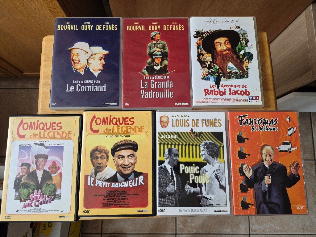 Lot DVD Louis de Funès, Tous les âges, Enlèvement, Français, Classique