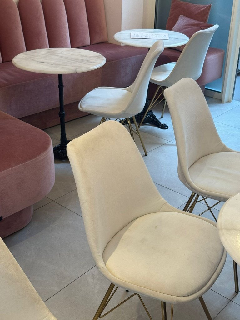 Stoffen stoelen, Ophalen, Gebruikt, Wit, Stof