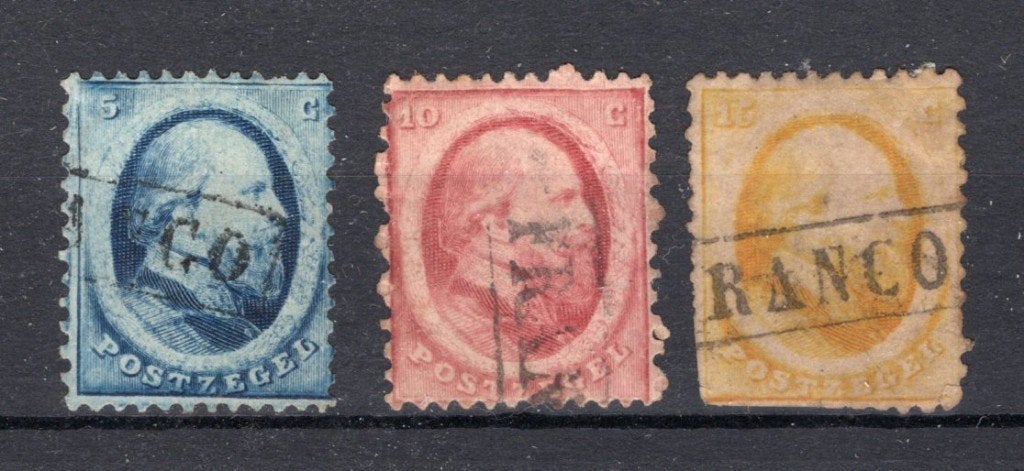 PAYS-BAS 4/6 estampillés 1864 - Roi Willem III, Envoi, Jusqu'à 1940, Affranchi