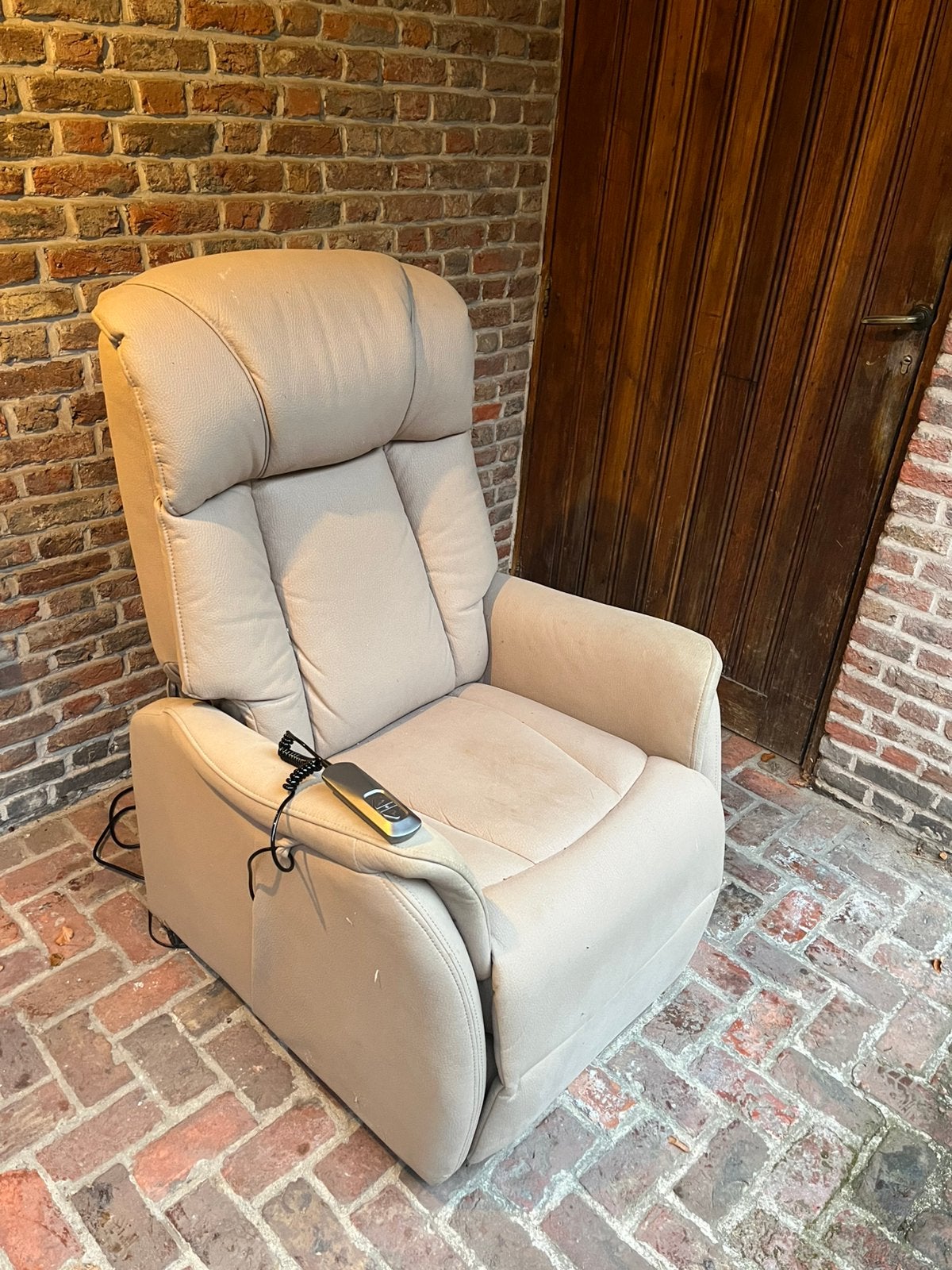 Relaxfauteuil Colorado - sta-op - beige, Ophalen, Gebruikt