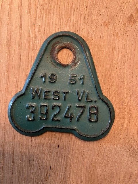 Fietsplaat / Plaque de velo West VL 1951, Envoi