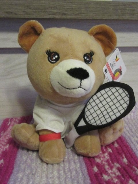 Delhaize leeuwtje - knuffel : Tennis (Team Belgium), Verzamelen, Overige supermarkten, Ophalen of Verzenden