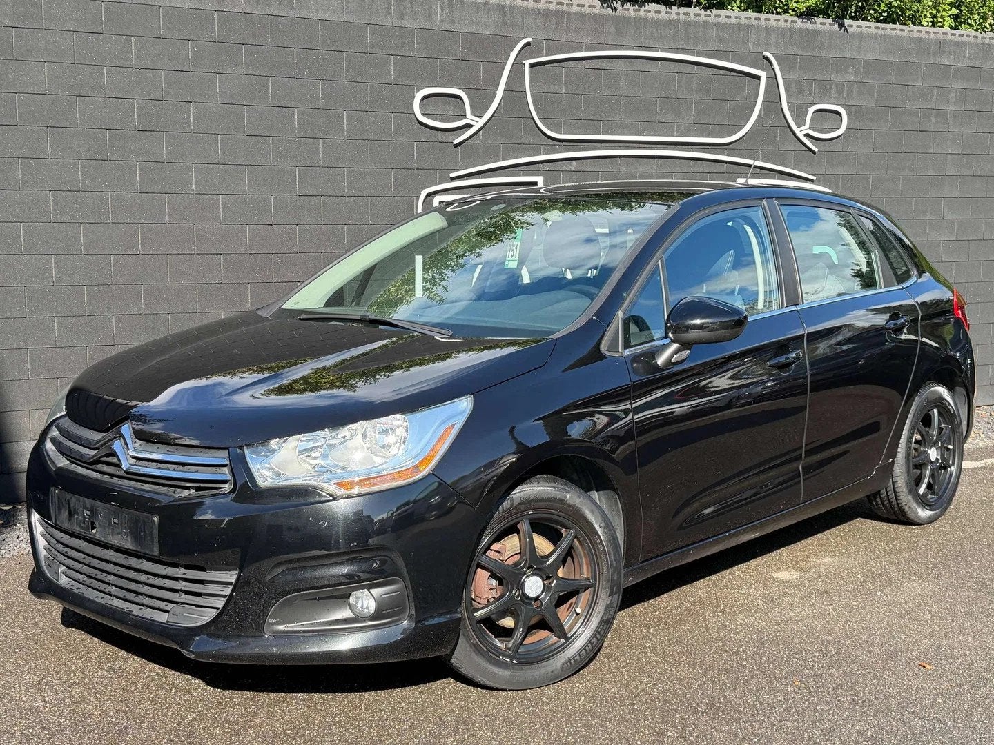 Citroën C4 1.6 e-HDi+AIRCO+NAVI+JANTES+CARNET+EURO 5B, Euro 5, Stof, Gebruikt, Zwart