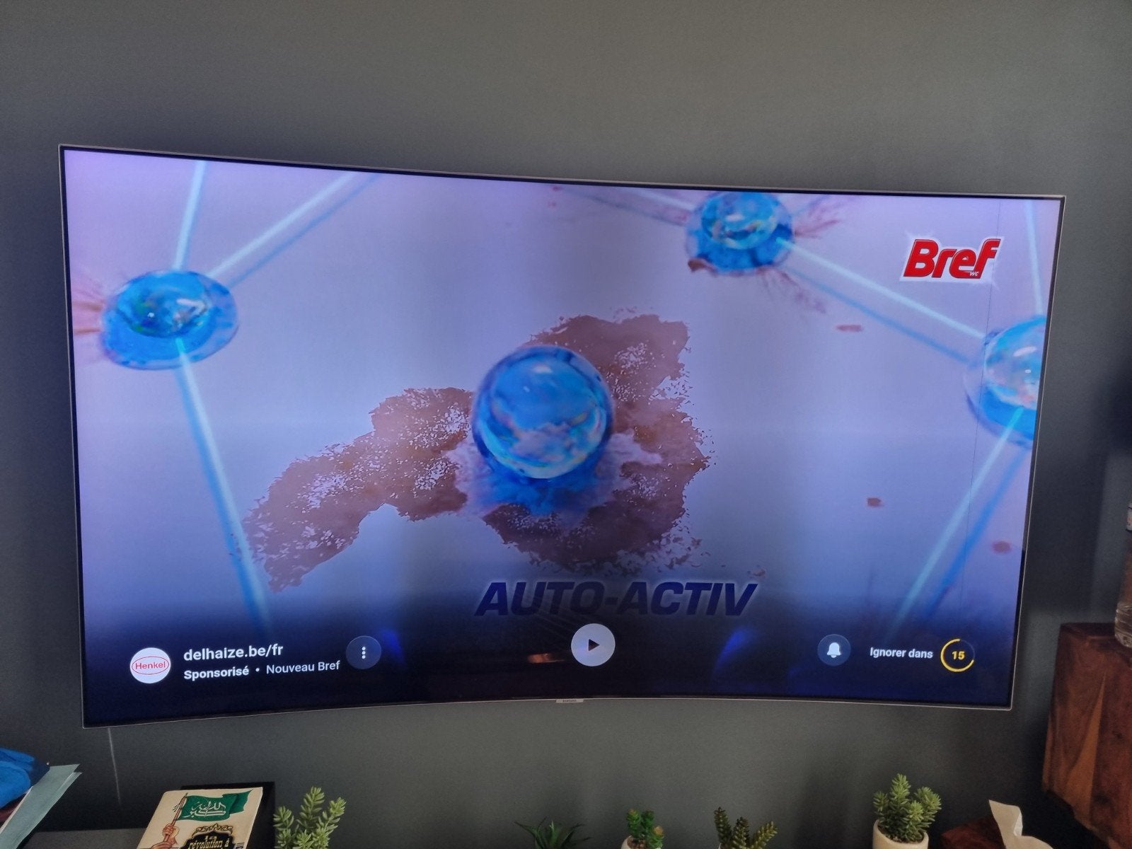 tv samsung qled q8 65 pouces curver, TV, Hi-fi & Vidéo, LED, Enlèvement ou Envoi, 100 Hz, Utilisé