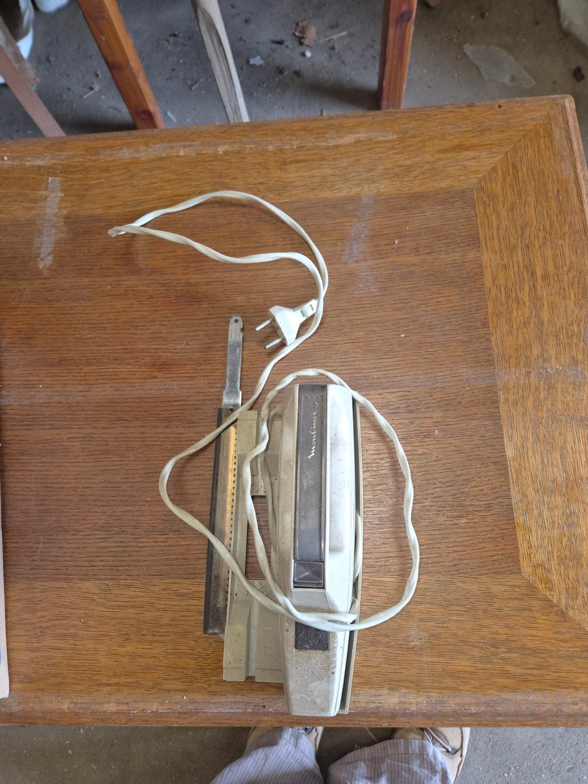 couteau électrique, Ophalen