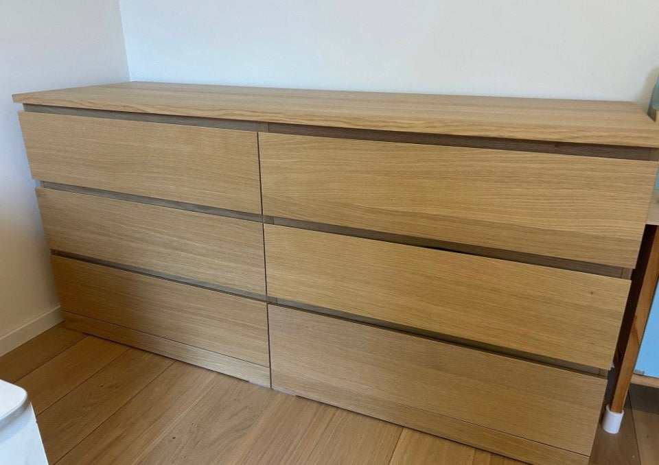 Ikea Malm ladekast eikenfineer, Huis en Inrichting, Ophalen, Zo goed als nieuw