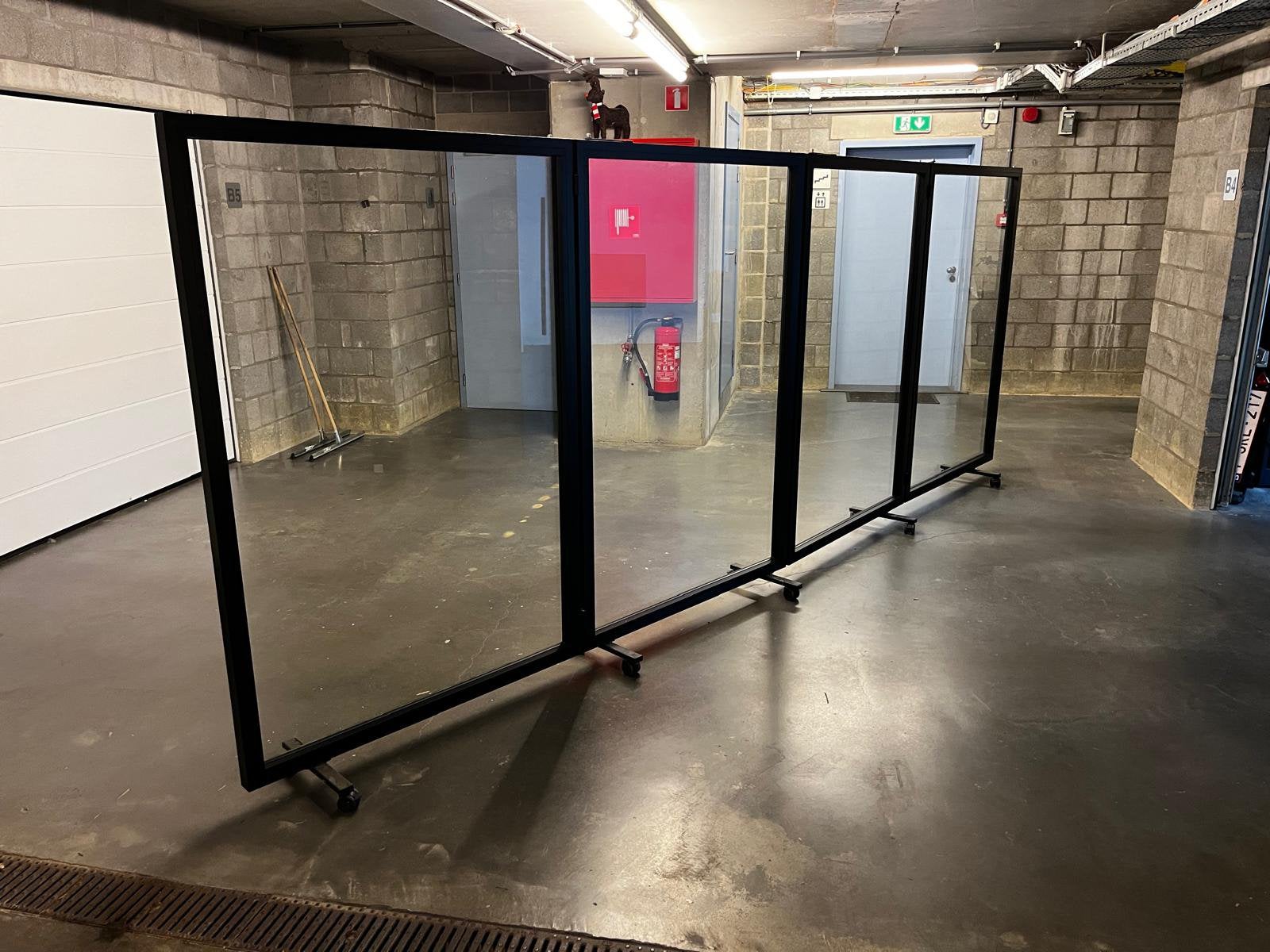 Windscherm plooibaar in helder glas, Tuin en Terras, Tuinschermen, Ophalen, 100 tot 150 cm, 150 tot 200 cm, Glas