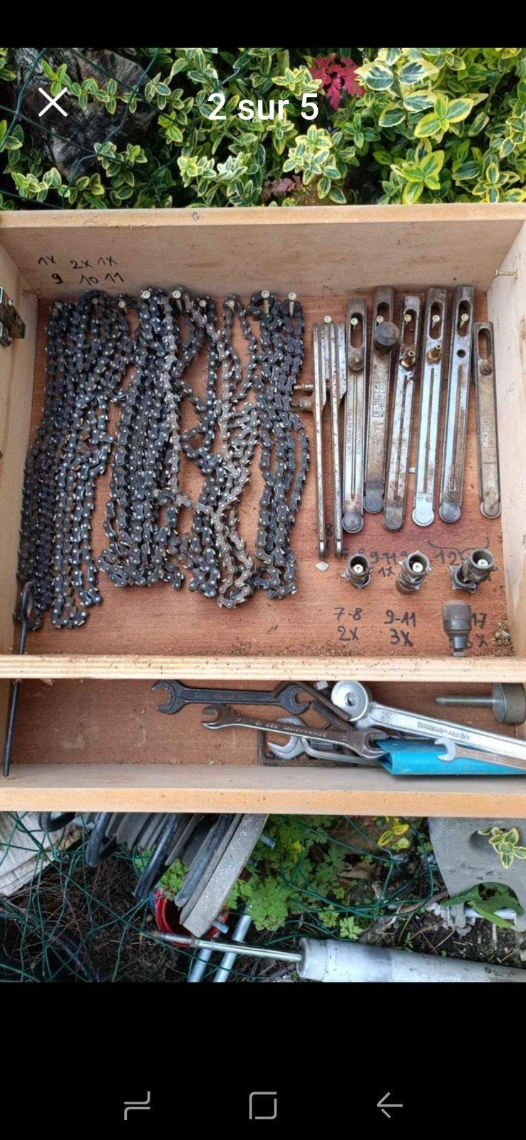 Outillage pour mortaiseuse à chaîne, Enlèvement
