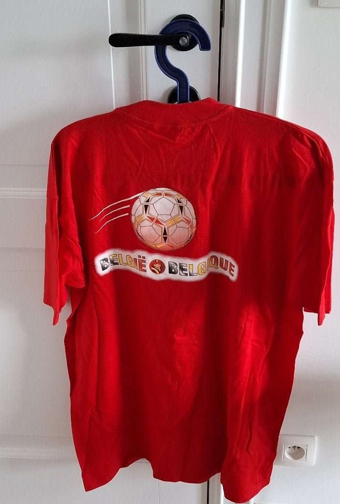 WK VINTAGE! Origineel Belga '90s Supportersshirt, Taille XL, Enlèvement, Neuf, Maillot