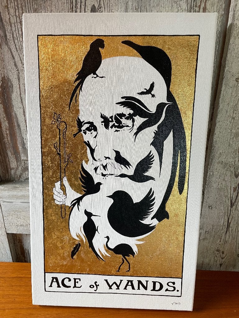 Iri5 Erika Iris Darwin gold leaf, Antiquités & Art, Enlèvement ou Envoi, Portrait