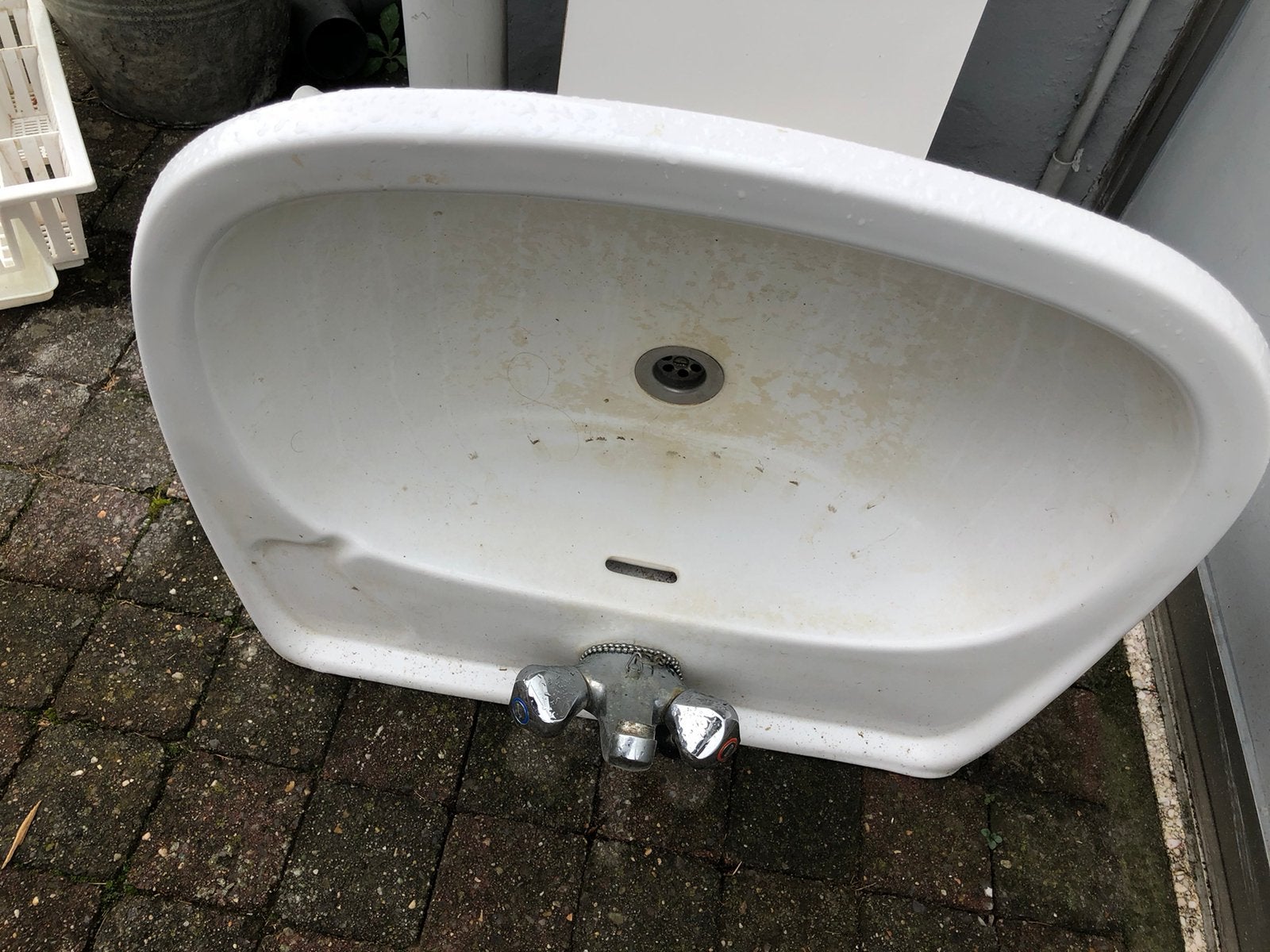 Lavabo met console, Bricolage & Construction, Enlèvement ou Envoi, Comme neuf, Robinet