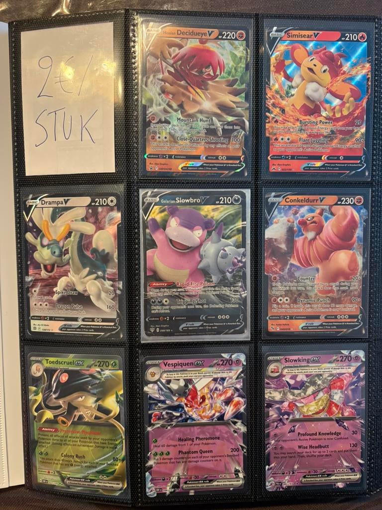 Pokémon V’s en EX kaarten - €2/stuk, Ophalen of Verzenden, Zo goed als nieuw