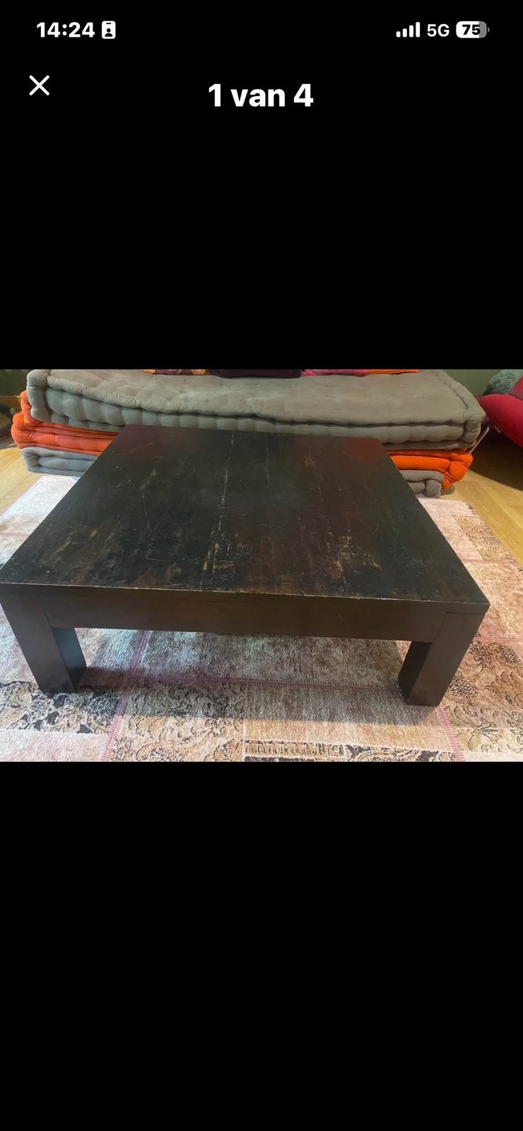 table basse, Maison & Meubles, Enlèvement, Comme neuf, Carré