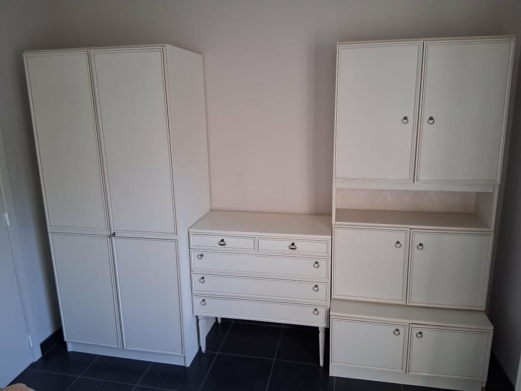 Vintage tweepersoons slaapkamer met veel kasten, Maison & Meubles, Chambre à coucher | Chambres à coucher complètes, Utilisé, Deux personnes
