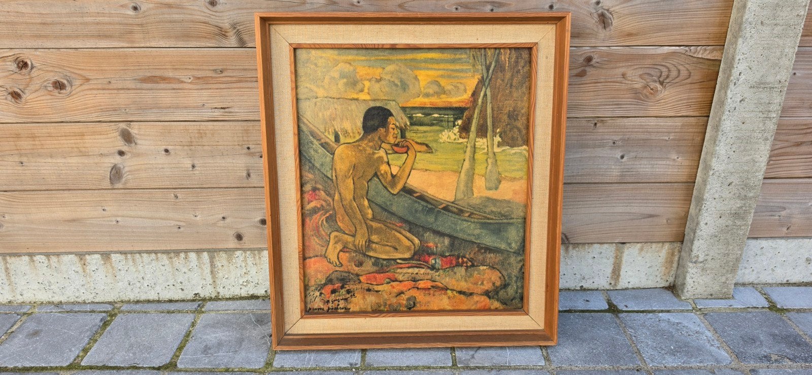 Ingelijste reproductie  De arme visser (Pauvre pêcheur), Enlèvement, Encadré
