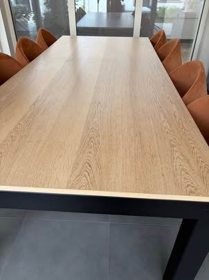 Eikenhouten eettafel 2,80m, 200 cm ou plus, Chêne, Comme neuf, 100 à 150 cm