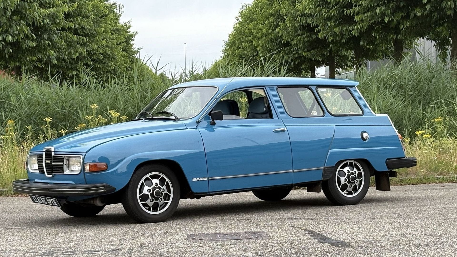 Saab 9-5, Auto's, Lichtmetalen velgen, Blauw, Bedrijf, Saab 9-5