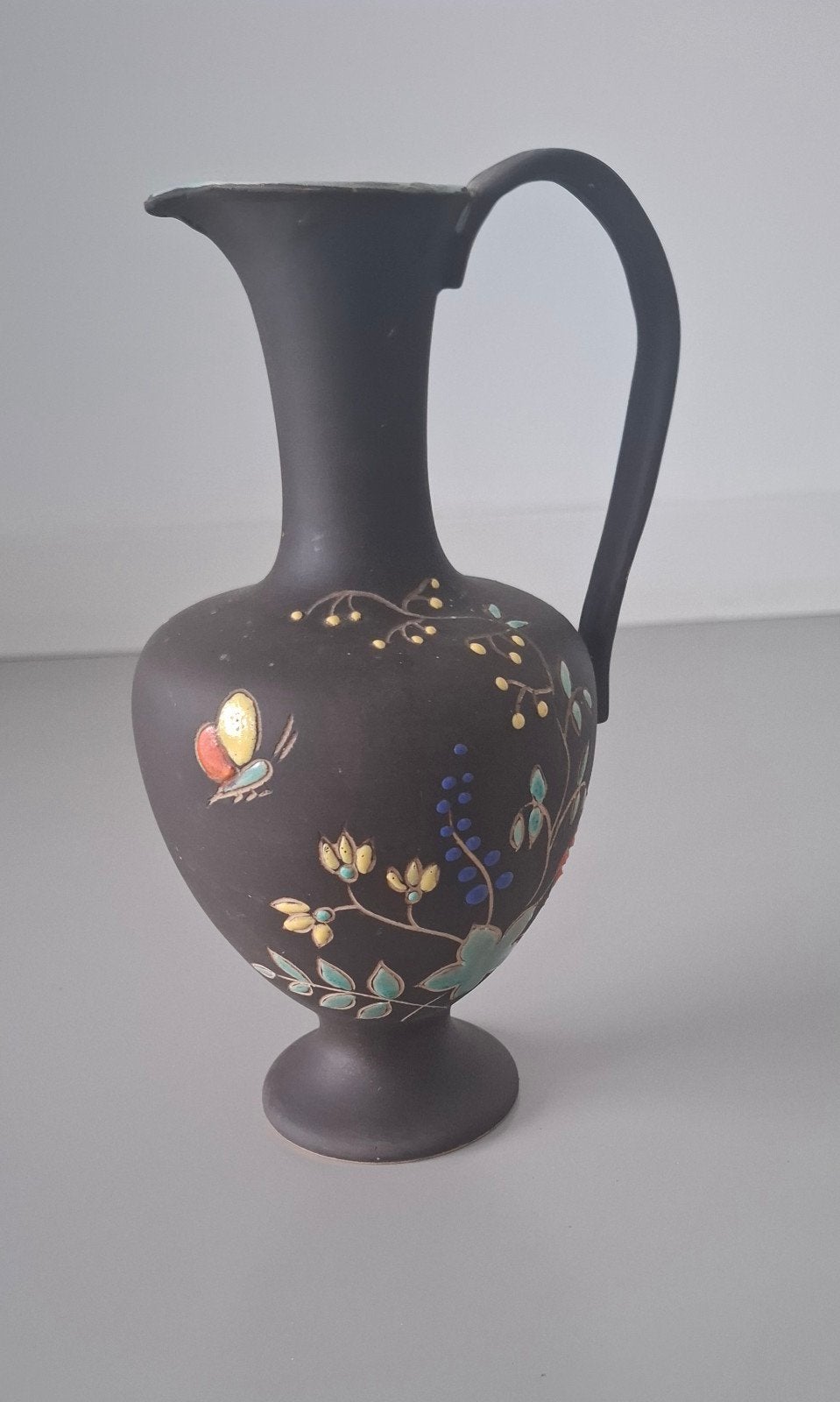 Vase Ruscha Krug vintage 20 cm, peint à la main (années 1950, Enlèvement ou Envoi