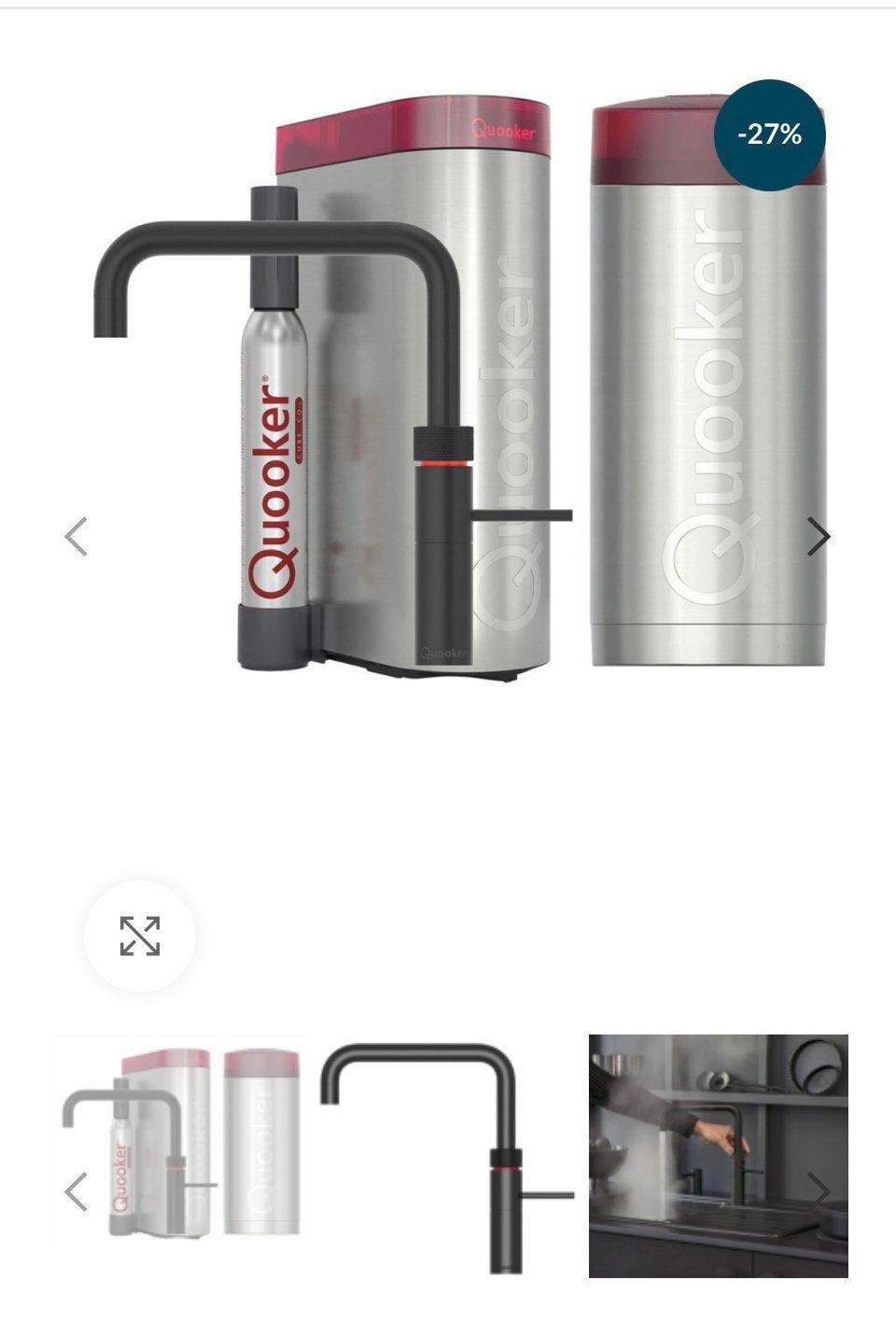 Quooker Square Zwart met Cube en Pro 3, Ophalen, Nieuw