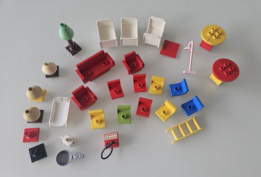 vintage Duplo,vele accessoires,poppetjes,dieren,meubeltjes.., Ophalen of Verzenden, Duplo
