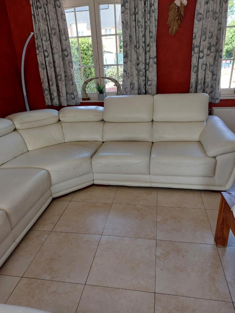Lederen salon te koop, Huis en Inrichting, Ophalen