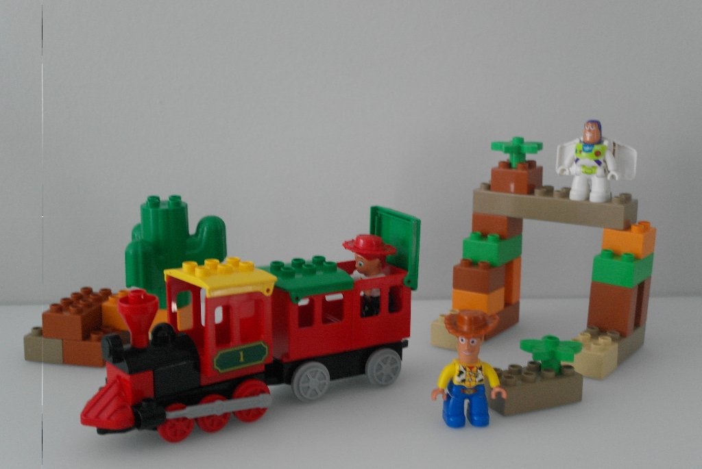 duplo de grote trein achtervolging van toy story n 5659, Ophalen of Verzenden, Zo goed als nieuw, Duplo