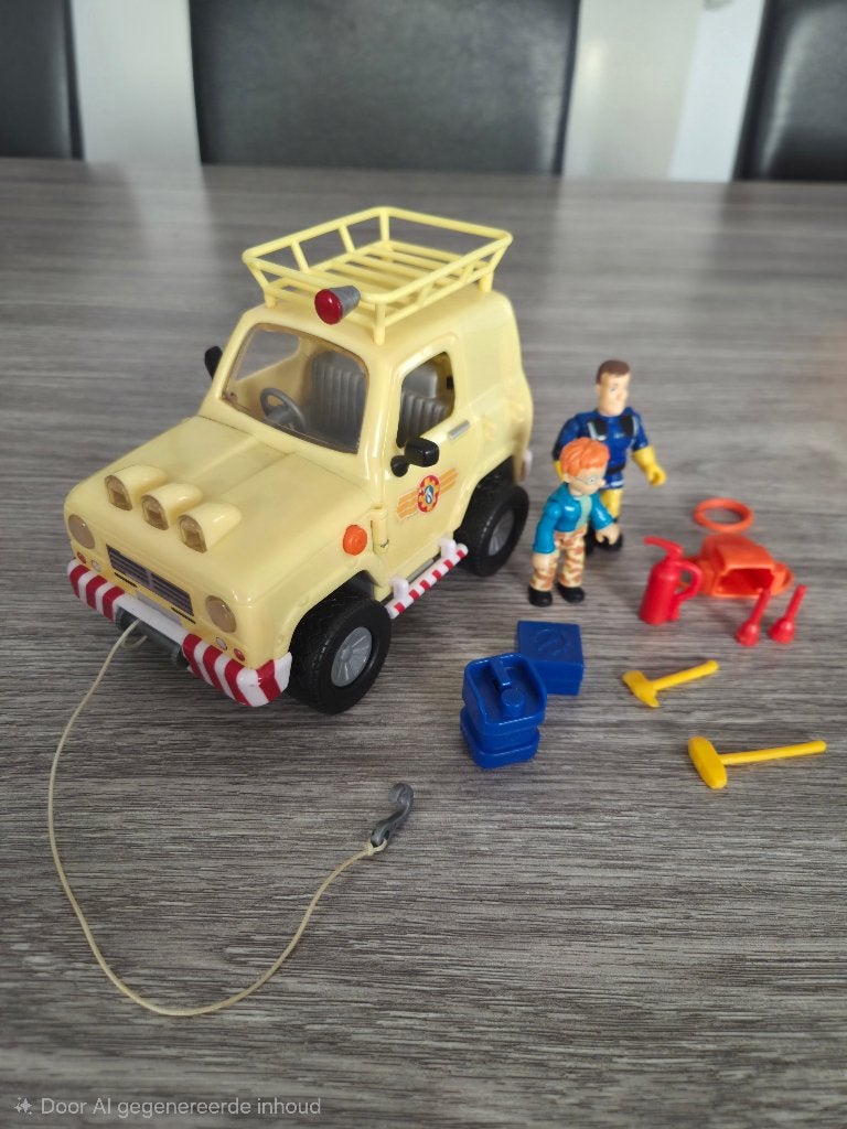 Brandweerman sam - auto en poppetjes, Kinderen en Baby's, Ophalen, Gebruikt