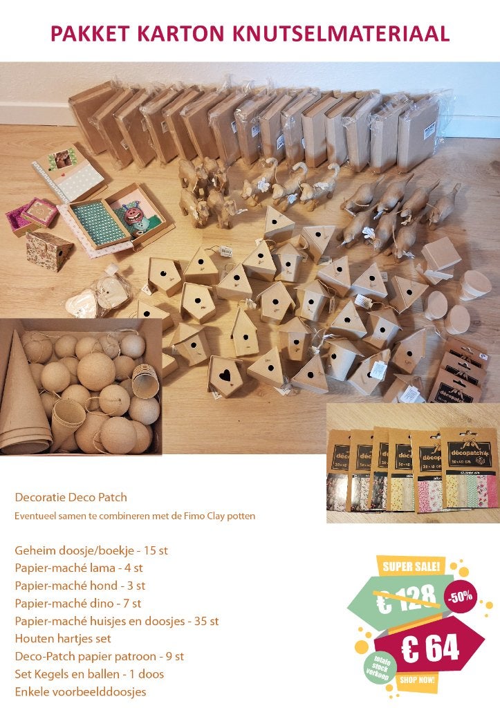 PAKKET KARTON KNUTSELMATERIAAL _ GROTE STOCKVERKOOP, Hobby en Vrije tijd, Knutselen, Ophalen, Nieuw, Knutselmateriaal