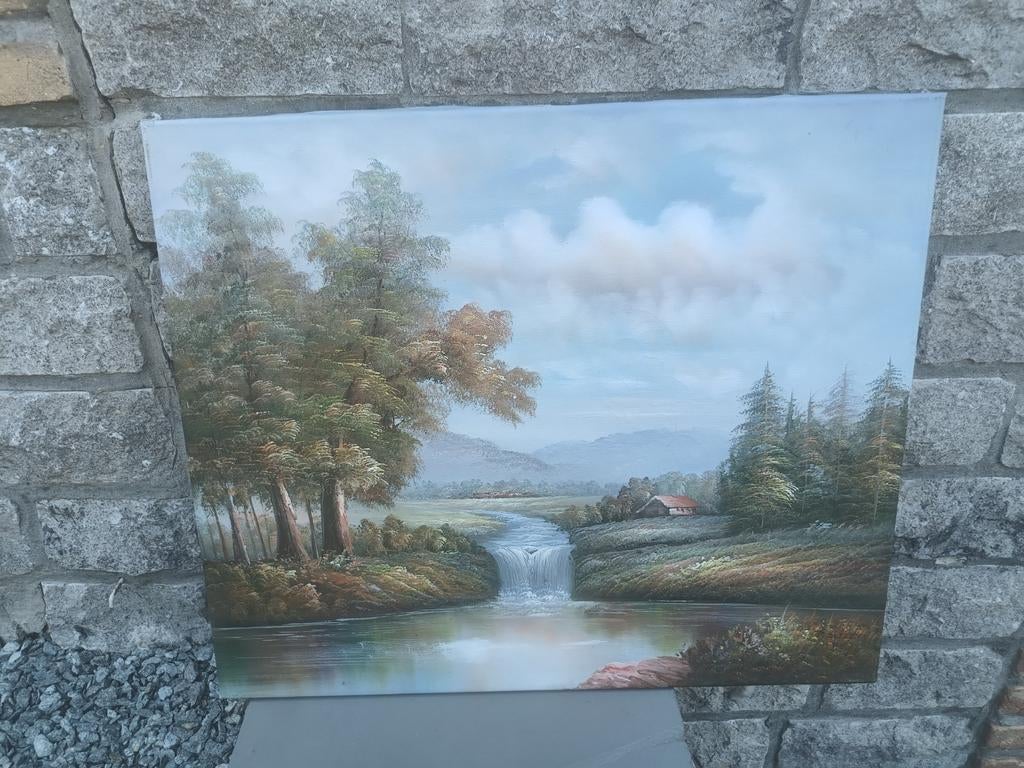 Belle peinture véritable de P - Ziller. 60 cm x 50 cm, Enlèvement