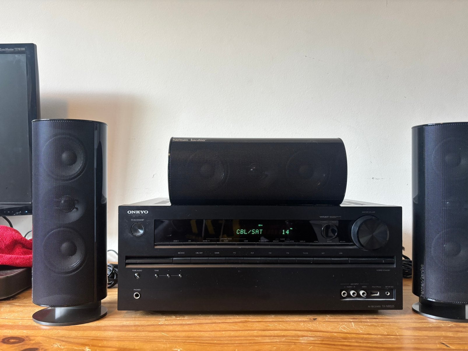 Onkyo TX-NR525 Receiver met Harman Kardon 5.1 Speakerset, Enlèvement, Comme neuf